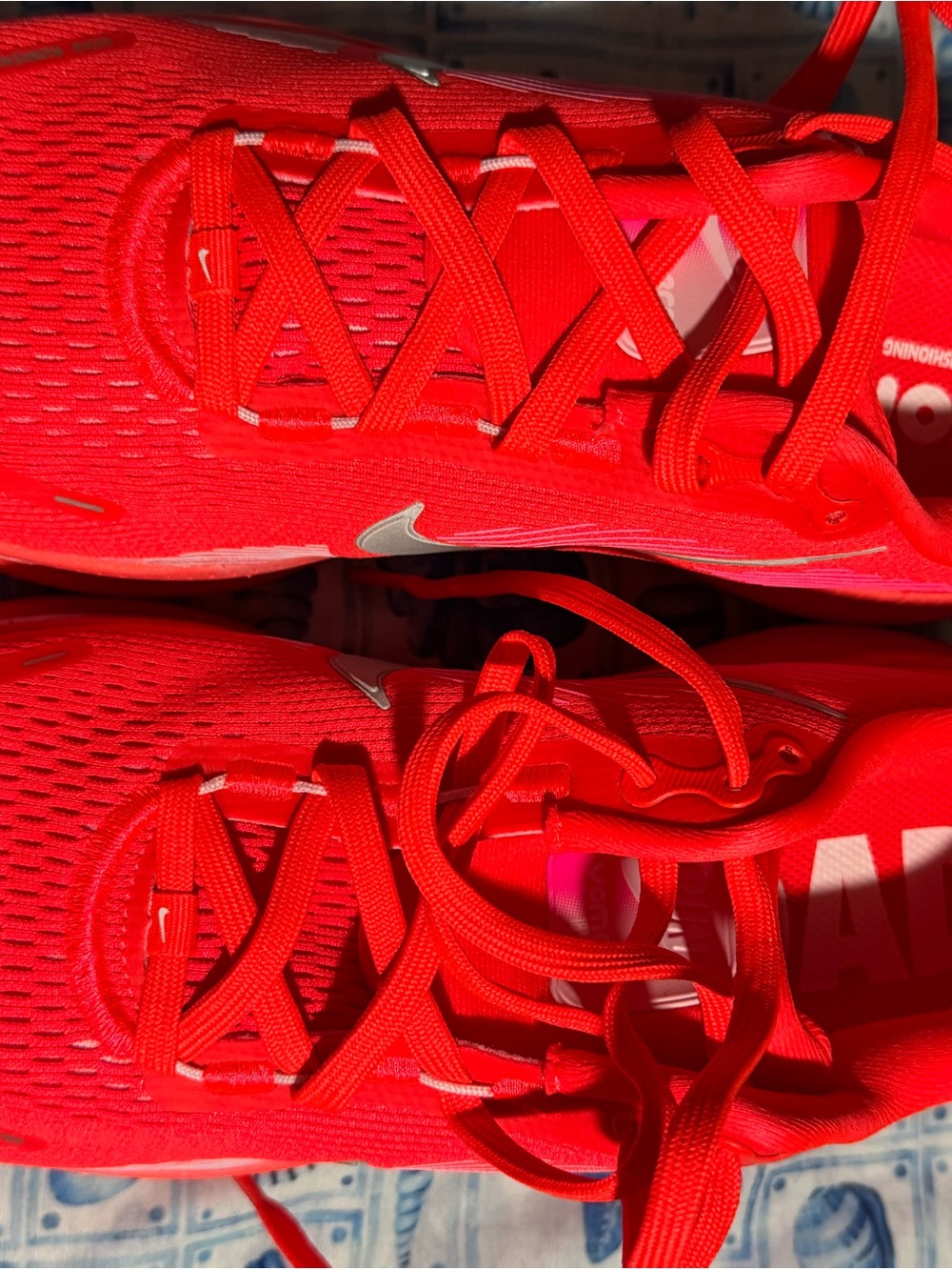 Nike Women's Red and Hot Pink Performance Running Shoes - Picture 2 of 5